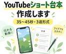 YouTubeショート動画の台本を作成します 最後まで見られる3選形式の台本に対応します イメージ2
