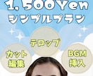 シンプルな動画編集承ります 沢山の編集はいらない方向けのシンプルなプランです イメージ1