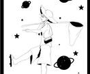 単色ポップなイラストを描きます アイコンやブログの装飾等に是非! イメージ2
