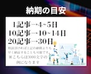5名様限定/格安で高品質SEO記事を作成します 累計100万PV超えのサイト運営者が手がけます。 イメージ7