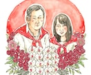 フラワーフレーム＊水彩にがおえ描きます 記念日の贈り物やインテリアにぴったりです♪ イメージ1