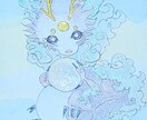 貴方を癒やす小さい守護龍を描きます 持ち歩ける貴方だけのお守りイラストお部屋を癒し空間に イメージ2