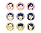 なんとなく似てるレトロでシンプルな似顔絵描きます 懐かしくて新しい。ほんのり昭和テイストのやさしい似顔絵 イメージ6