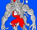 女の子モンスター描きます 女の子とモンスターの合体イラストを制作いたします イメージ3