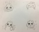 ラフ画からLINEスタンプ作成します 下書きをデジタルへと変換します。 イメージ3