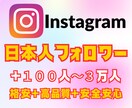 格安でInstagram日本人フォロワー増やします 高品質＋減少率少＋補填保障あり。フォロワー＋１００人～ イメージ1
