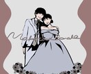 おしゃれなウェルカムボードペーパーアイテム描きます 写真から似顔絵を作成！カラー変更無料！ イメージ7
