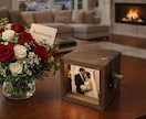 写真が動く木製フォトボックス作りますます 記念日・結婚祝い・両親贈呈品に、灯りでよみがえる名入れギフト イメージ6