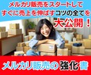 メルカリで販売数・売上を大きく伸ばす方法教えます メルカリを不用品販売から【副業】として収入源にする方法！ イメージ1