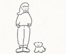 シンプルでやさしい線画でアイコンやロゴを作成します あたたかみのあるイラストに仕上げます◎ イメージ1