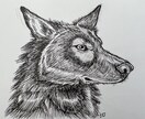 モノクロペンで描く、犬専門の似顔絵描きます 大切なご家族をペン画で一枚一枚、心を込めて手描きします。 イメージ2