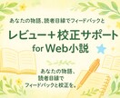 小説の感想と校正をお届けします あなたの小説へ、感想と校正つきの文章サポートサービスです イメージ1