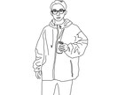 シンプル線画イラストお気軽にご依頼頂けます イラスト初心者ですので格安でご依頼いただけます イメージ1