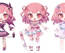女の子のキャラクターデザイン、衣装デザイン承ります 5頭身～デフォルメ絵柄で制作いたします！ イメージ7