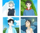 スタジオジブリ風の似顔絵をお描きします 世界でオンリーワンのオリジナルイラストを作成いたします イメージ1