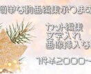 簡単な動画編集承ります ご要望に合わせて丁寧に編集いたします イメージ1