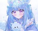 キラキラな可愛い女の子を描きます 目に凝ったイラストで惹き付けます！顔を最高に可愛くします！ イメージ1