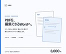 PDFを編集できるWordへ文字入力します 1ファイル・3,000字まで／段落整理付き イメージ1