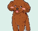犬の似顔絵をシンプルで可愛く描きます 愛犬をやさしいタッチでイラストにします イメージ2