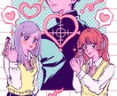 可愛い女の子のイラストを描きます ピンクと紫を基調とした女の子のイラストが得意です！ イメージ5
