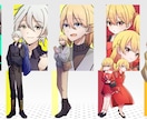 最短即日！シンプルで可愛い立ち絵お描きします 【4月中限定特別価格！全身3000～！】 イメージ2