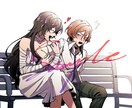 cp／コンボのイラストを描きます 2人(半身です。推しのCP/コンビのイラストを描きます) イメージ5