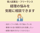 個人事業主/経理周りのお悩みの解決をサポートします 「どこが不明点がわからない」など漠然とした悩みにも対応します イメージ1