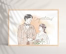結婚式に♡似顔絵ウェルカムボード制作します 背景・文字入れもご希望・雰囲気に合わせてデザインします♪ イメージ9