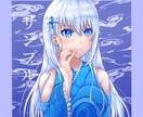 色鮮やかな美少女アイコン描きます 人目を惹く魅力的な雰囲気に仕上げます！ イメージ1