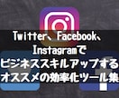 三大人気SNSツールで作業が効率化できます Twitter、Facebook、Instagramのツール イメージ1