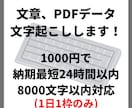 文章、PDFデータ文字起こします 1000円で、8000文字以内・最短24時間以内対応！ イメージ1