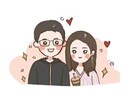 商用可能。シンプルな似顔絵イラスト描きます SNSや名刺・プレゼント等、シンプルで使いやすい！ イメージ5