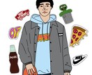 SNSのアイコンに使える似顔絵を描きます アイコンやお友達へのプレゼントに！お好きなモチーフも追加可能 イメージ7