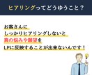 顧客の声からメッセージを作り刺さるLPを執筆します あなたの代わりに顧客ヒアリングを実施するから成果が出る イメージ3