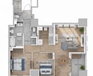 3D化してお客様が喜ぶ図を作ります ただの間取り図に家具を配置して差別化を図りましょう イメージ1