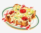 おもわず食べたくなる食べ物イラスト描きます メニューや販促物、インテリアにも！おいしそうに描きます♪ イメージ5