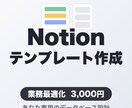 Notionテンプレートを作成します あなたの業務に最適化・即使えるデータベース設計 イメージ1