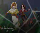 絵本のような記念日似顔絵イラストを描きます 家族や恋人、友人のプレゼント等に♪切り抜いてアイコンにも◎ イメージ7