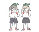 ほっこり可愛いイラスト　作成いたします アイコンやプレゼント用等のイラストオーダー承ります！ イメージ2