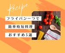 簡単時短のお手軽料理レシピあります やる気ゼロでも満足度の高い簡単で時短、洗い物も最小限のレシピ イメージ1