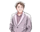 名刺の似顔絵描きます シンプルかつどこでも使用可能なイラスト！ イメージ1