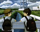 背景＋キャラクターイラスト描きます キャラがそこにいるような風景＋キャラの絵を描きます イメージ4
