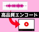 歌ってみたのエンコードします 即日納品！各動画サイトに最適化したエンコード！ イメージ1