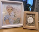 ふんわり水彩の似顔絵作成します ミニ色紙に水彩でふんわりとした似顔絵をお描きします イメージ7