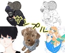 似顔絵人外イメ画⭕️淡い色合いのアイコン描きます 満足頂けるまでの修正可能＋おまけ付きです イメージ2