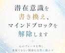 潜在意識を書き換え、マインドブロックを解除します 心のブレーキを外し、進展できない関係を自然に動かす イメージ1
