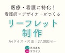 看護師×デザイナーが伝わるリーフレット作ります 読む人の気持ちに寄添い“整理・言語化・デザイン”まるっと対応 イメージ1