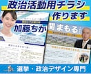 政治活動用のチラシ作成します 元新聞記者・編集者が原稿の作成編集にも対応 イメージ1