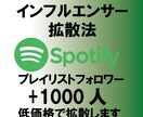 Spotifyプレイリストフォロワー増やします プレイリストのフォロワーを1000円で増やします イメージ1