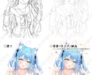 法人様専用！ご希望の可愛い女の子イラストを描きます 一枚絵やアイコン、ヘッダーなど！他のご要望は相談まで〜 イメージ2